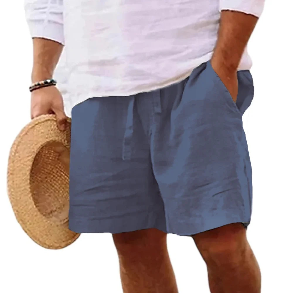Calções Casuais de Linho Leve