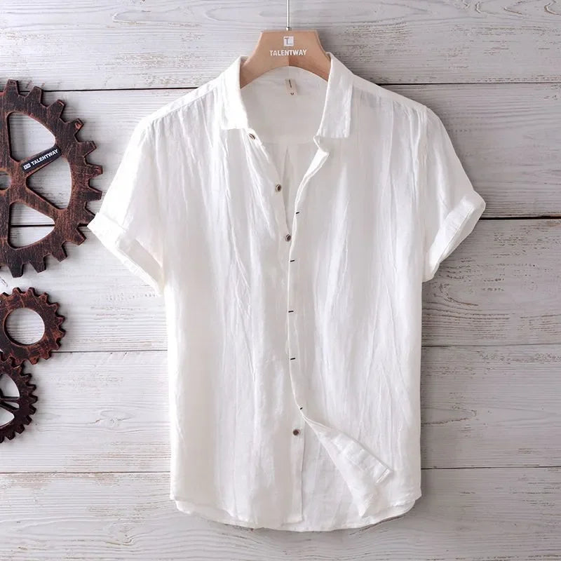 Camisa de Verão Premium em Linho Leve