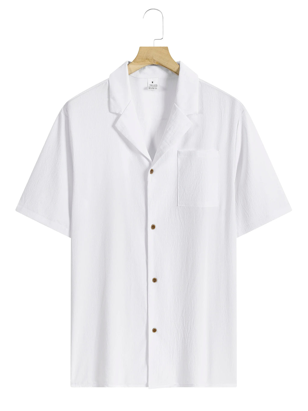 Camisa Lisa de Manga Curta Respirável
