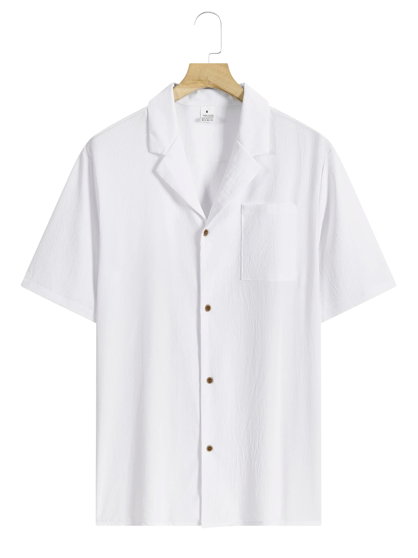 Camisa Lisa de Manga Curta Respirável