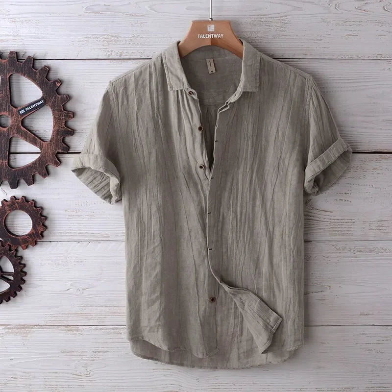 Camisa de Verão Premium em Linho Leve