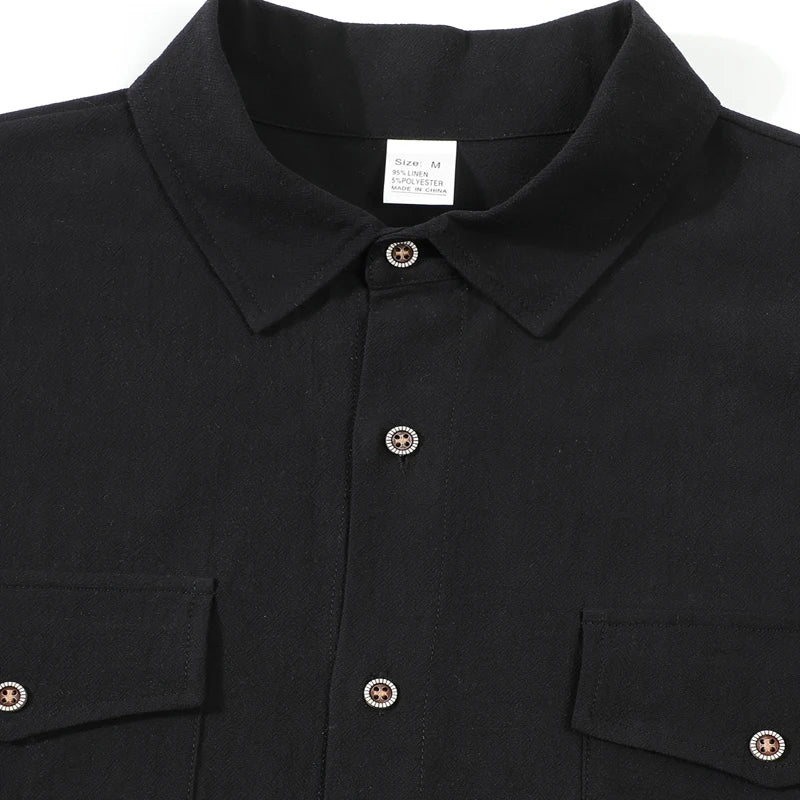 Camisa Safari em Linho Casual
