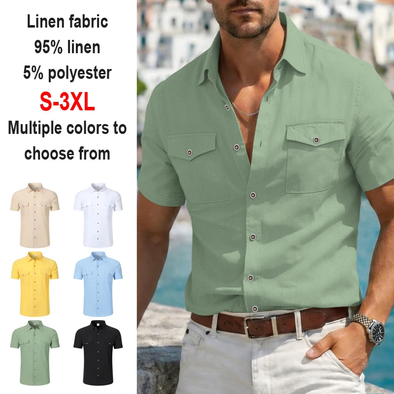 Camisa Safari em Linho Casual